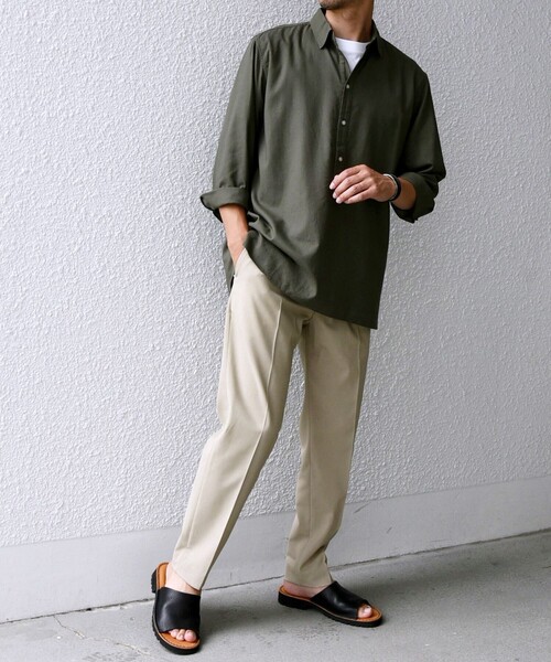 「SHIPS any」 長袖シャツ X-LARGE ダークグレー メンズ_画像6