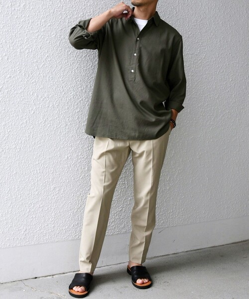 「SHIPS any」 長袖シャツ X-LARGE ダークグレー メンズ_画像7