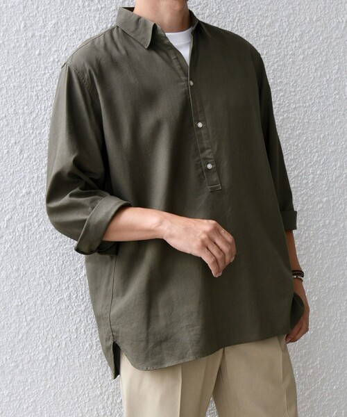 「SHIPS any」 長袖シャツ X-LARGE ダークグレー メンズ_画像9