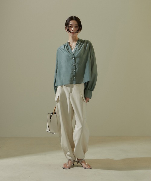 「SALON adam et rope'」 長袖ブラウス FREE ピンク レディース_画像2