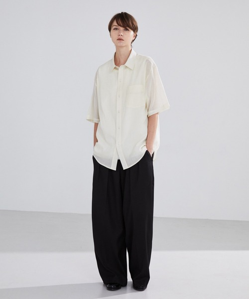 「LUENNA」 半袖シャツ M ブルー メンズ_画像3