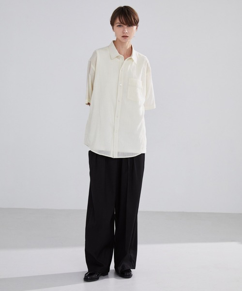 「LUENNA」 半袖シャツ M ブルー メンズ_画像5