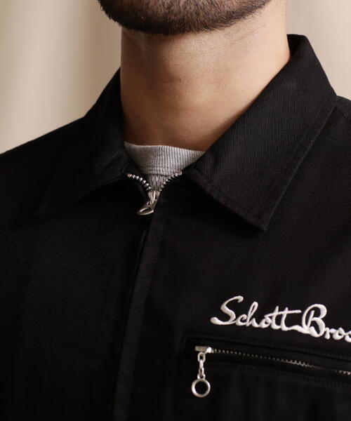 Schott N.Y.C 「schott」 ジャケット L ブラック メンズ : ZOZOTOWN