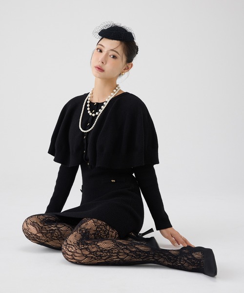 【最終値下げ】eimy istoierエイミーイーストワール ニットワンピース EIMY ISTOIRE（エイミーイストワール） ワンピース ケープデザイン