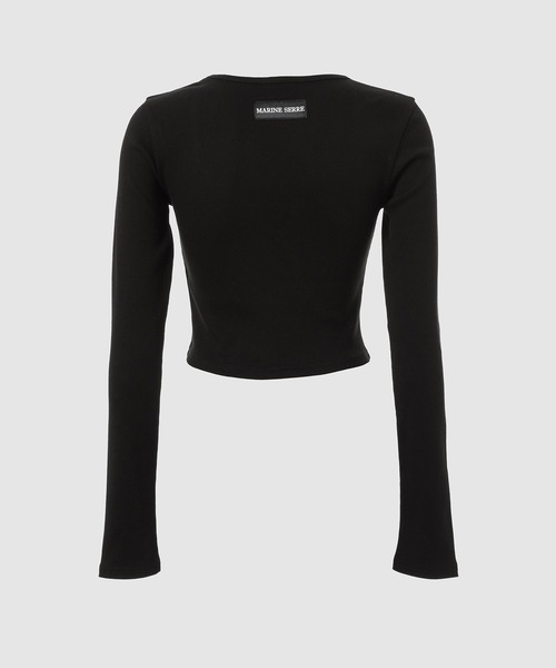 MARINE SERRE（マリーンセル） tシャツ MOON LOGO JERSEY LS ROUNDNECK