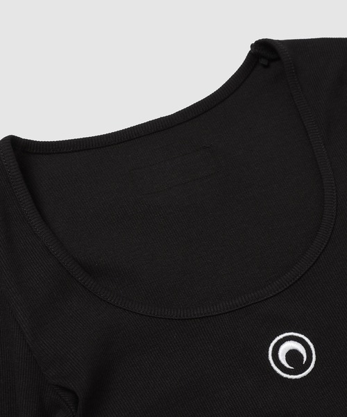 MARINE SERRE（マリーンセル） tシャツ MOON LOGO JERSEY LS ROUNDNECK