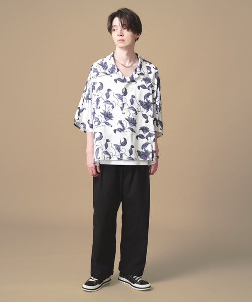 「ADAMASTE」 7分袖シャツ SMALL ブルー メンズ_画像4