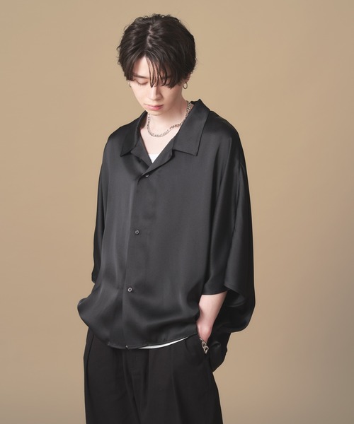 「ADAMASTE」 7分袖シャツ SMALL ブルー メンズ_画像7