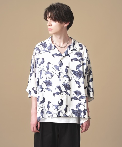 「ADAMASTE」 7分袖シャツ SMALL ブルー メンズ_画像8