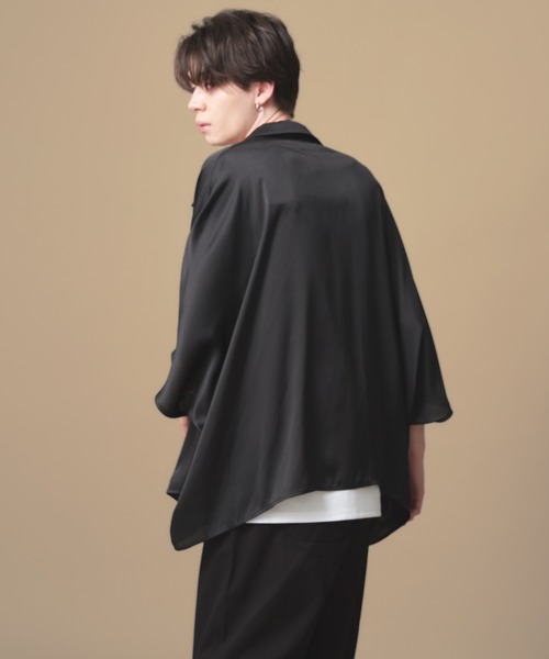 「ADAMASTE」 7分袖シャツ SMALL ブルー メンズ_画像9