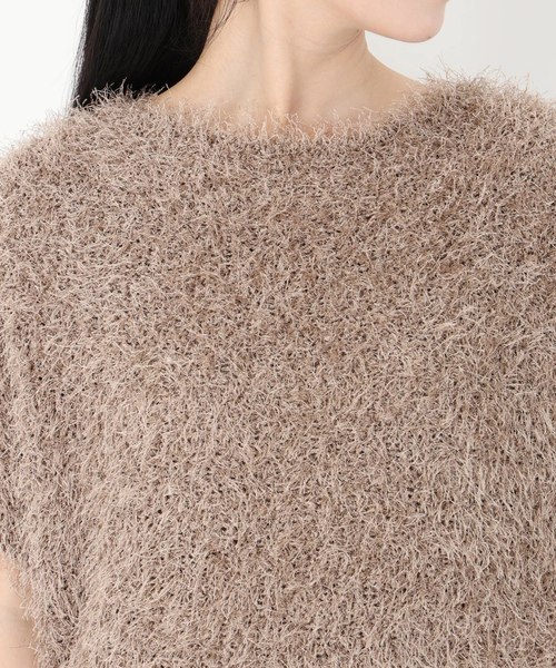 「STRAWBERRY-FIELDS」 半袖ニット 2 モカ レディース_画像2