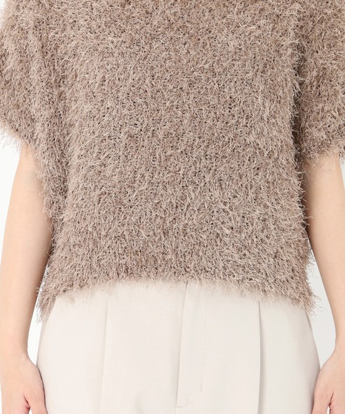 「STRAWBERRY-FIELDS」 半袖ニット 2 モカ レディース_画像4