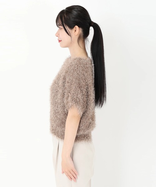 「STRAWBERRY-FIELDS」 半袖ニット 2 モカ レディース_画像6