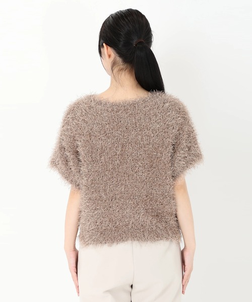 「STRAWBERRY-FIELDS」 半袖ニット 2 モカ レディース_画像7