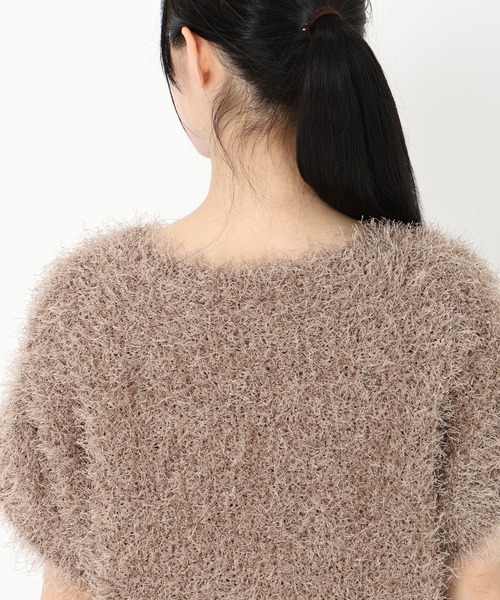 「STRAWBERRY-FIELDS」 半袖ニット 2 モカ レディース_画像8