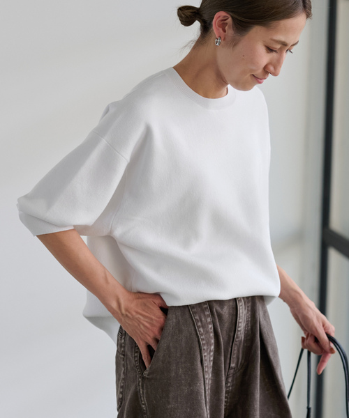 FRAMeWORK（フレームワーク） 7分袖ニット FREE ホワイト レディース