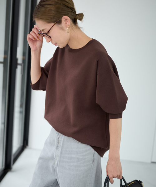 FRAMeWORK（フレームワーク） 7分袖ニット FREE ホワイト レディース