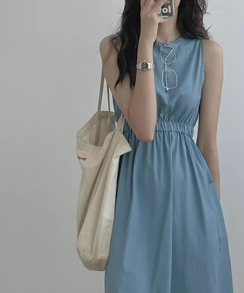 「gossip!ロサンゼルス」 「dielv」ノースリーブワンピース FREE ブルー レディース_画像5