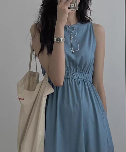 「gossip!ロサンゼルス」 「dielv」ノースリーブワンピース FREE ブルー レディース_画像9