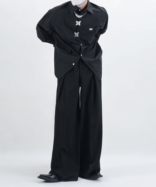 「JOHNNY WOLF」 長袖シャツ M ホワイト メンズ_画像6