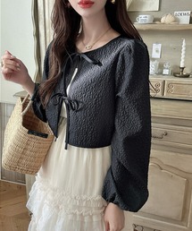 「Meiru」 長袖ブラウス LARGE クリーム レディースの画像2