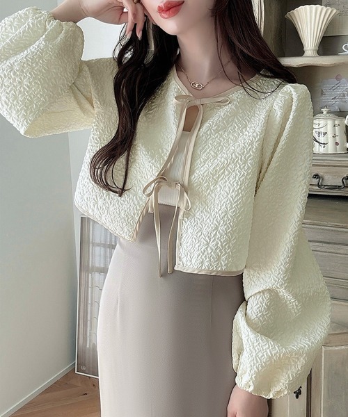 「Meiru」 長袖ブラウス LARGE クリーム レディースの画像7