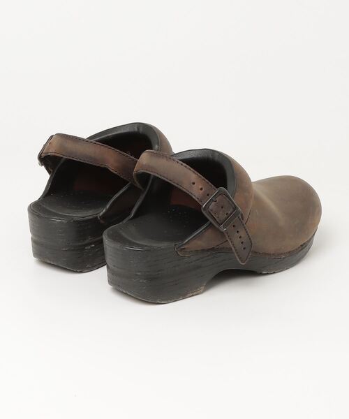 dansko ダンスコ レザー サボサンダル レディース 38 ダークブラウン dansko（ダンスコ） フラットサンダル 38 ブラウン レディース