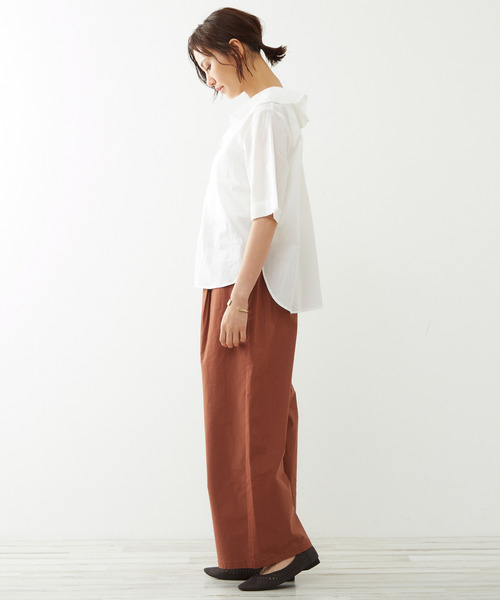 「MELROSE claire」 半袖ブラウス FREE テラコッタ レディース_画像9