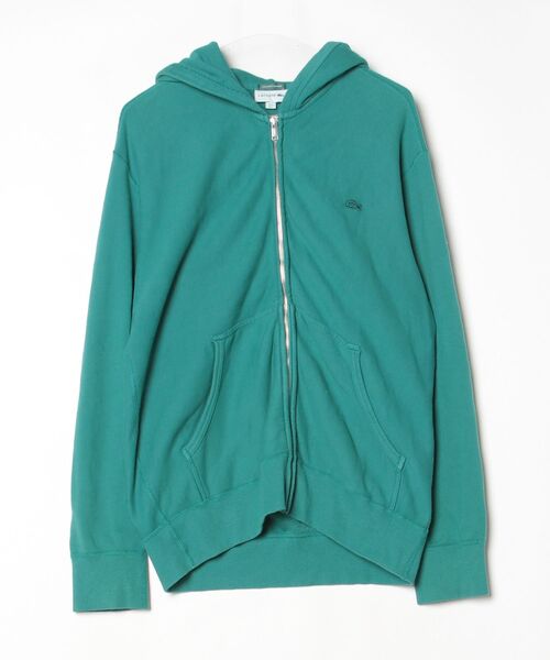 LACOSTE（ラコステ） ジップアップパーカー L グリーン レディース