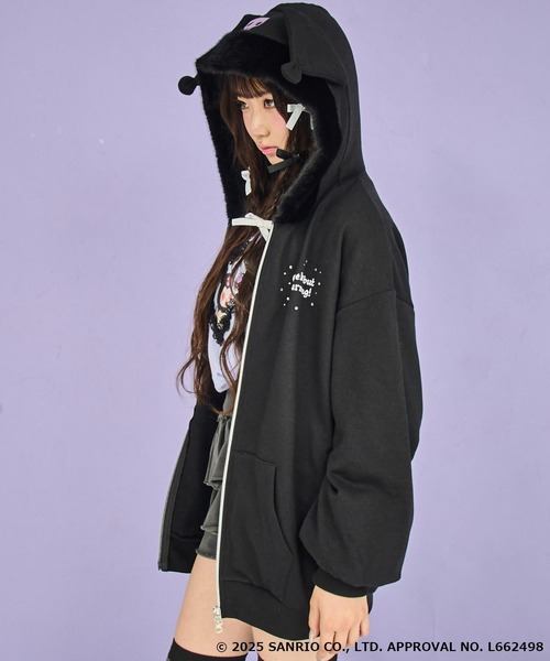 ANAP GiRL（アナップガール） パーカー ×「 クロミ 」ファー耳付き