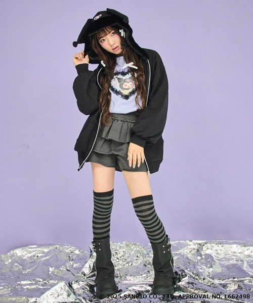 ANAP GiRL（アナップガール） パーカー ×「 クロミ 」ファー耳付き