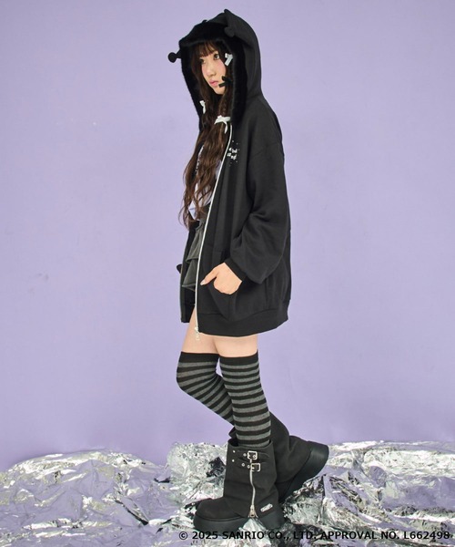 ANAP GiRL（アナップガール） パーカー ×「 クロミ 」ファー耳付き