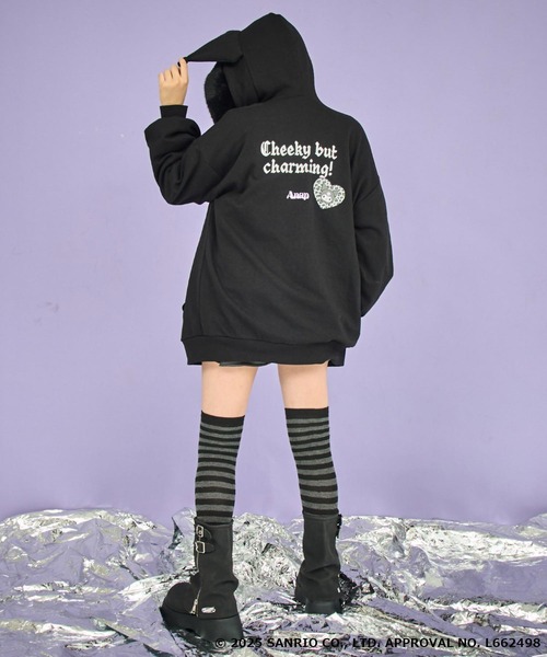 ANAP GiRL（アナップガール） パーカー ×「 クロミ 」ファー耳付き