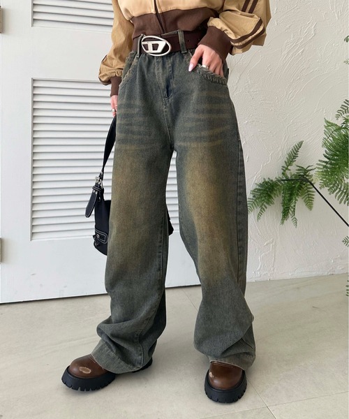 「sedacle girl」 デニムパンツ MEDIUM インディゴブルー レディース_画像2