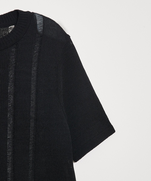 「5351 POUR LES HOMMES」 半袖ニット 46 ブラック メンズ