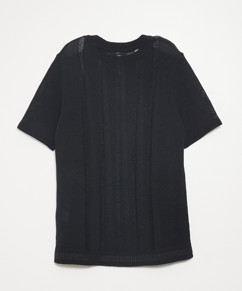 「5351 POUR LES HOMMES」 半袖ニット 46 ブラック メンズ