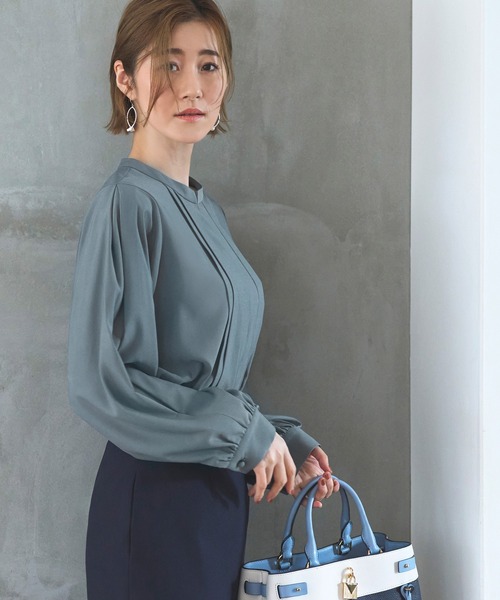 「RUIRUE BOUTIQUE」 長袖ブラウス LL ベージュ レディース_画像8