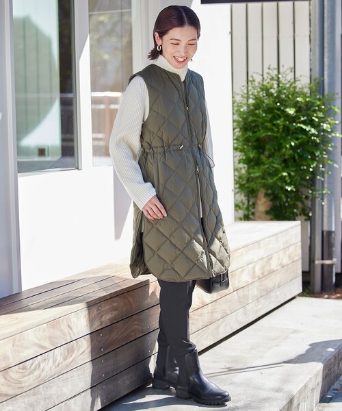 「UNFILO」 ダウンベスト「unfiloコラボ」 SMALL ベージュ レディース_画像3