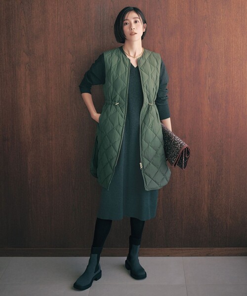 「UNFILO」 ダウンベスト「unfiloコラボ」 SMALL ベージュ レディース_画像5