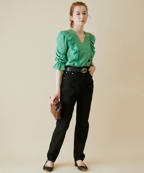 「PICCADILLY」 デニムパンツ S ネイビー レディース_画像5