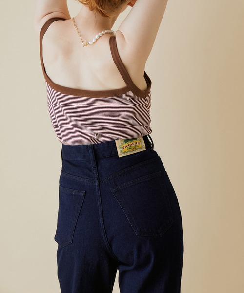 「PICCADILLY」 デニムパンツ S ネイビー レディース_画像7