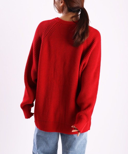 「WESTSEA」 「cathy’s closet」長袖ニット L グリーン メンズ_画像2