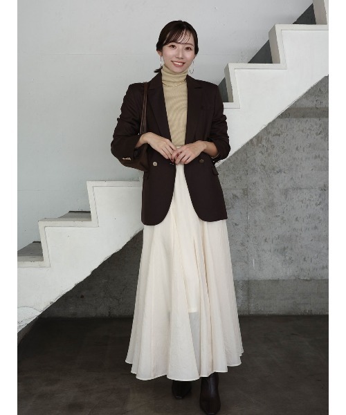 「anuans」 フレアスカート SMALL アイボリー レディース_画像7