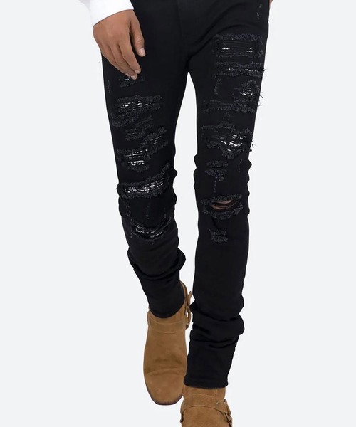mnml（ミニマル） ジーンズ mnml「ミニマル」-X165 PAISLEY SKINNY FIT