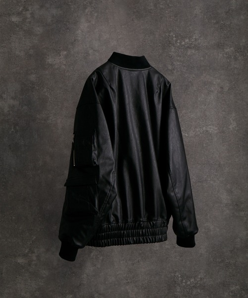 「ADRER」 レザーブルゾン X-SMALL ブラック メンズ_画像9