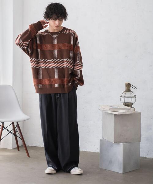「WEGO」 長袖ニット MEDIUM ブラック メンズ_画像2