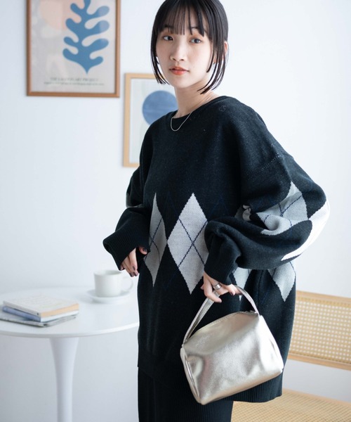 「WEGO」 長袖ニット MEDIUM ブラック メンズ_画像3
