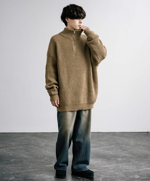 「Rocky Monroe」 長袖ニット X-LARGE ブラウン メンズ_画像6