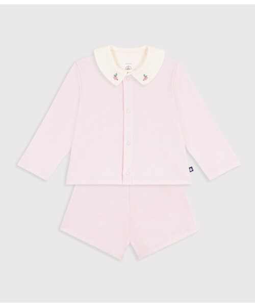 PETIT BATEAU（プチバトー） カーディガン コットン ベビー3点セット 