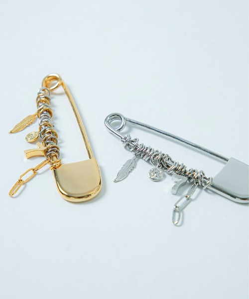 ネックレス LAPUIS(ラピュイ)Coil charm pin necklace レディース_10